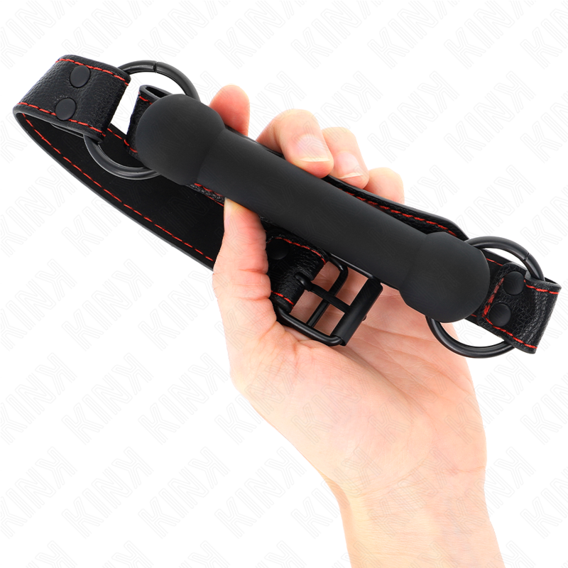 Calus BDSM Tip Os, Kink - Bone Gag, Curea din Piele Ecologica Reglabila, Negru 41-57 CM