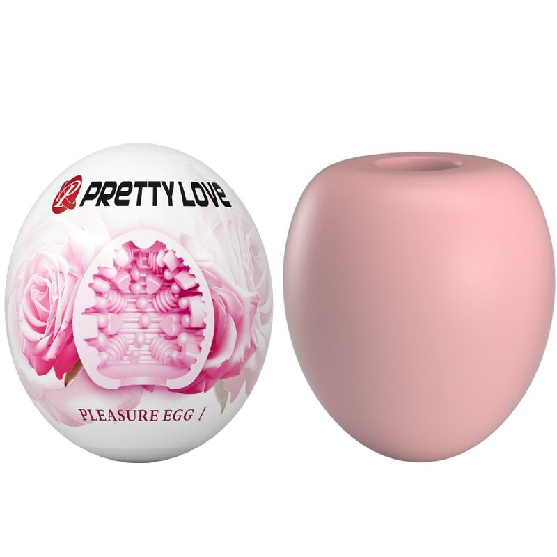 Masturbator Masculin, Pretty Love - BM-00900T90, Textura cu Nervuri, Egg Roz