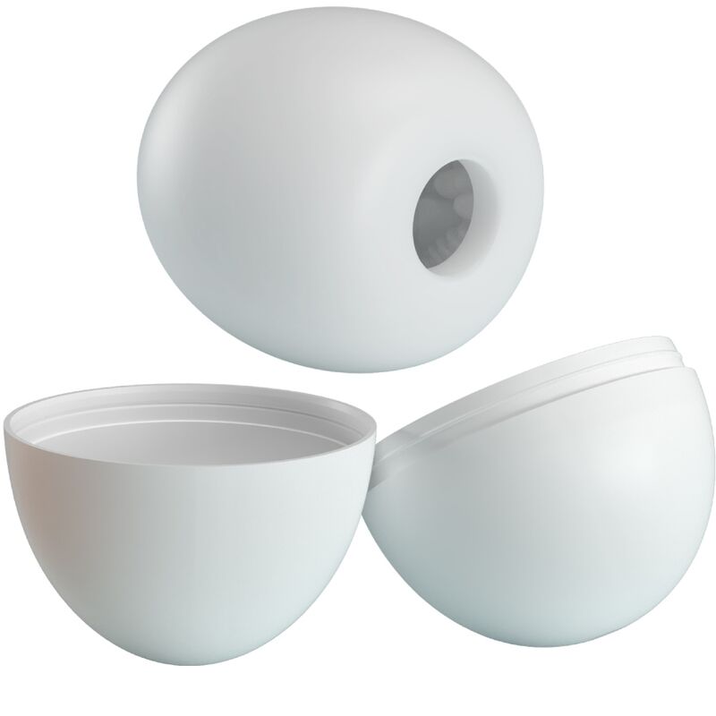 Masturbator pentru Barbati, Pretty Love - BM-00900T90-2, Textura cu Nervuri, Alb