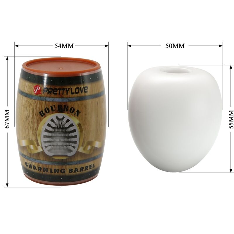 Masturbator Masculin, Pretty Love - Egg White Model 2, Textura cu Nervuri, Alb