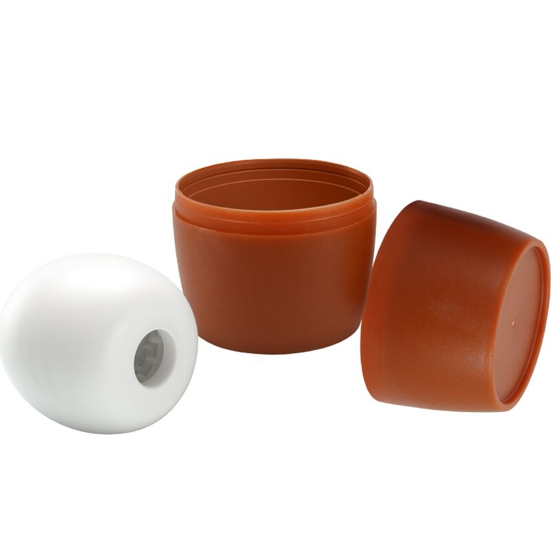 Masturbator Masculin, Pretty Love - Egg White Model 2, Textura cu Nervuri, Alb