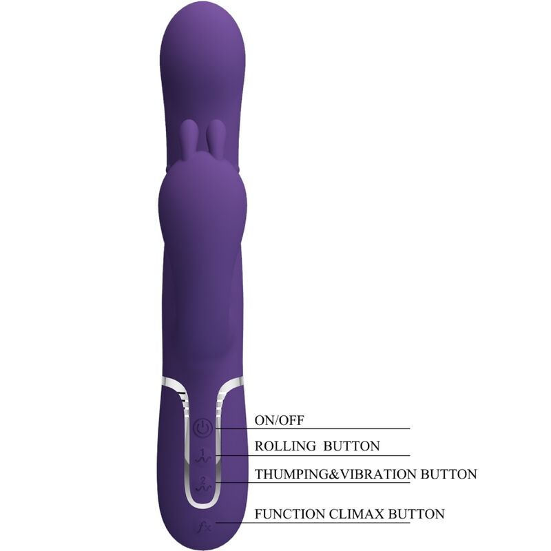 Vibrator Multifunctional, Pretty Love - Cammy Triple, 4 in 1, Mov