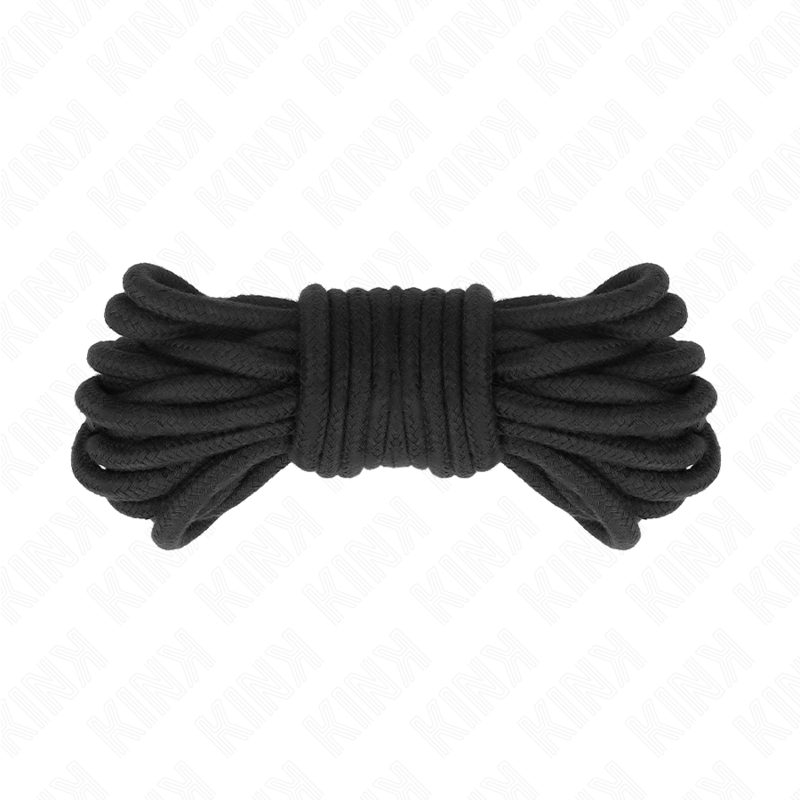 Franghie Bondage, Kink - Cotton Rope, din Bumbac, 5 m Negru