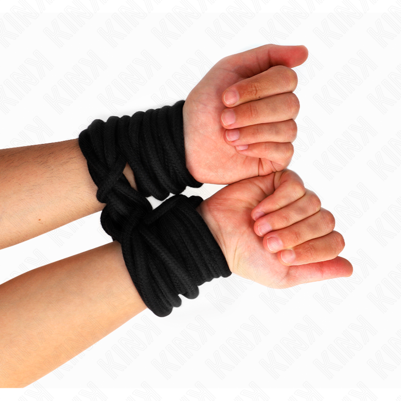 Franghie Bondage, Kink - Cotton Rope, din Bumbac, 5 m Negru