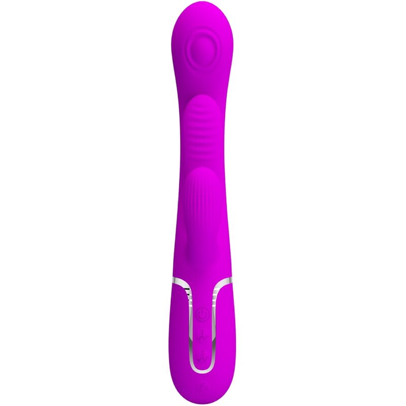 Vibrator Rabbit Triplu, Pretty Love - Shania, 7 Functii Pulsatii si Vibratii, Roz
