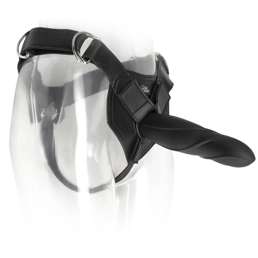 Ham Strap On, Fetish Fantasy Elite - Universal Heavy Duty Harness, Curele Reglabile si Inel O din Silicon, Pana la Talie 132.08 CM 4X