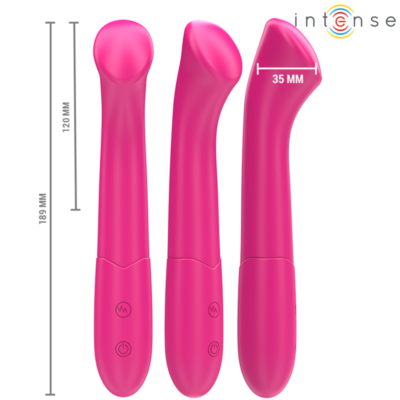 Vibrator, Intense - Paty, 10 Moduri de Vibratie, 19 CM / Roz / Model 2