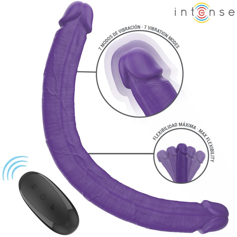 Vibrator Dublu Tip Dildo, Intense - Gunter, cu Telecomanda, 40 CM Mov