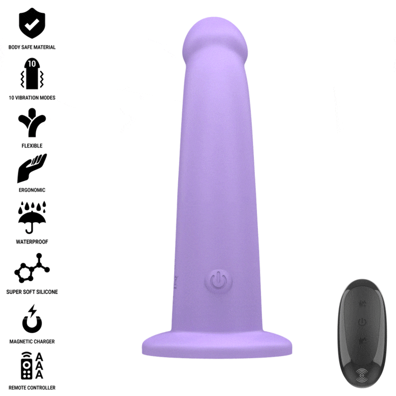 Vibrator, Intense - Eddie, 10 Moduri de Vibratii cu Telecomanda, 17.5 CM / Mov