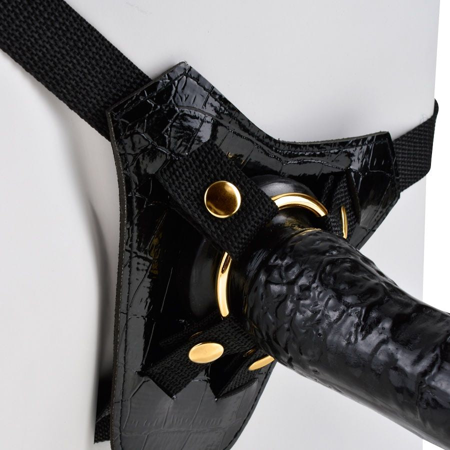 Strap On, Fetish Fantasy Gold - Designer, Dildo Realist cu Ventuza, 17.78 CM