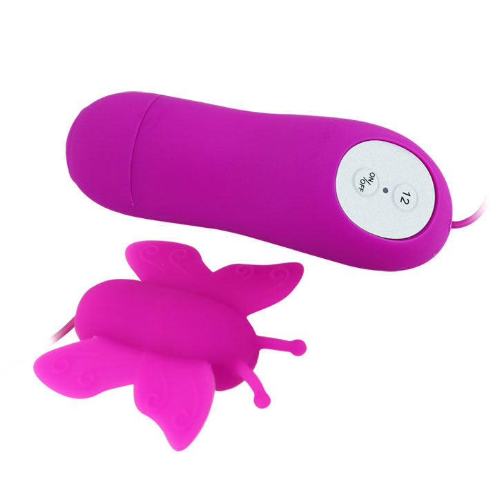 Stimulator Clitoris, Baile - Love Eggs, 12 Viteze cu Telecomanda, Fluture Lilac