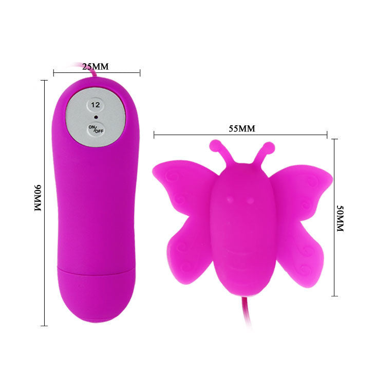 Stimulator Clitoris, Baile - Love Eggs, 12 Viteze cu Telecomanda, Fluture Lilac