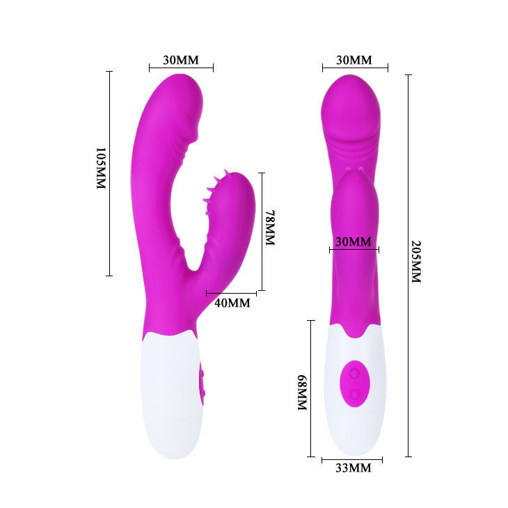 Vibrator Stimulator, Pretty Love - Andre, 7 Moduri de Vibratie, Lila si Alb