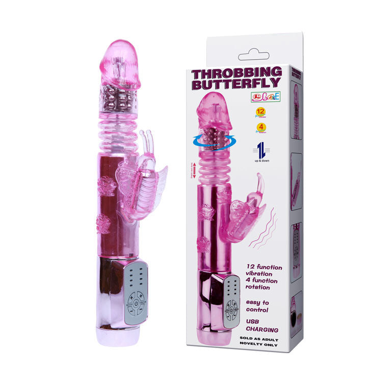 Vibrator Rabbit, Baile - Throbbing Butterfly, Dubla Rotatie si Up&Down