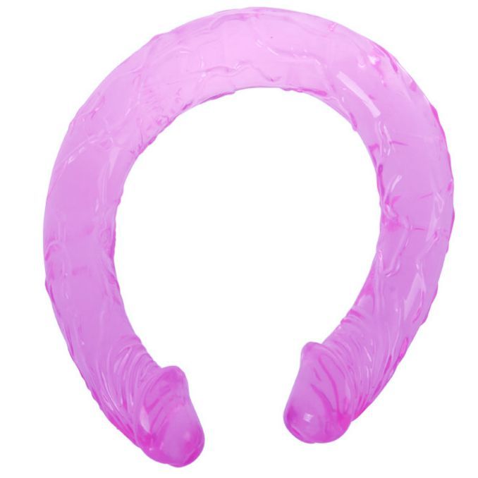Dildo Dublu, Baile - Double Dong, din Gelatina Flexibila, 44.5 CM