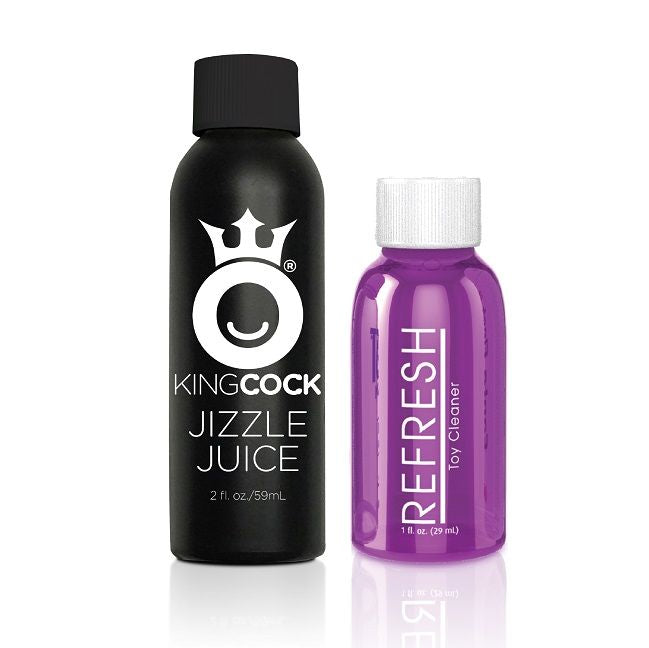 Dildo Realistic Ejaculator, King Cock - Squirter, cu Bulb de Stoarcere Jizzle Juice, 27.94 CM Natural