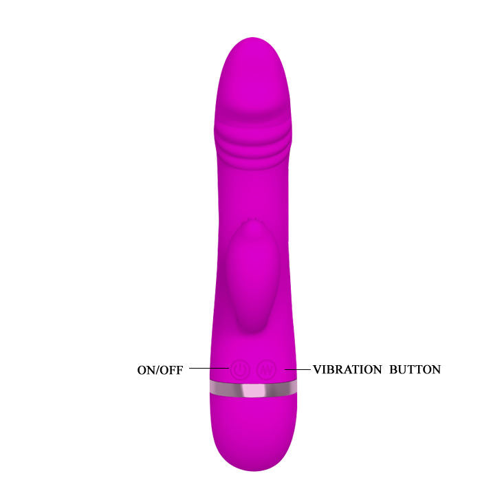 Vibrator Rabbit, Pretty Love - Flirtation David, 2 Motoare Puternice, 185mm x 35mm