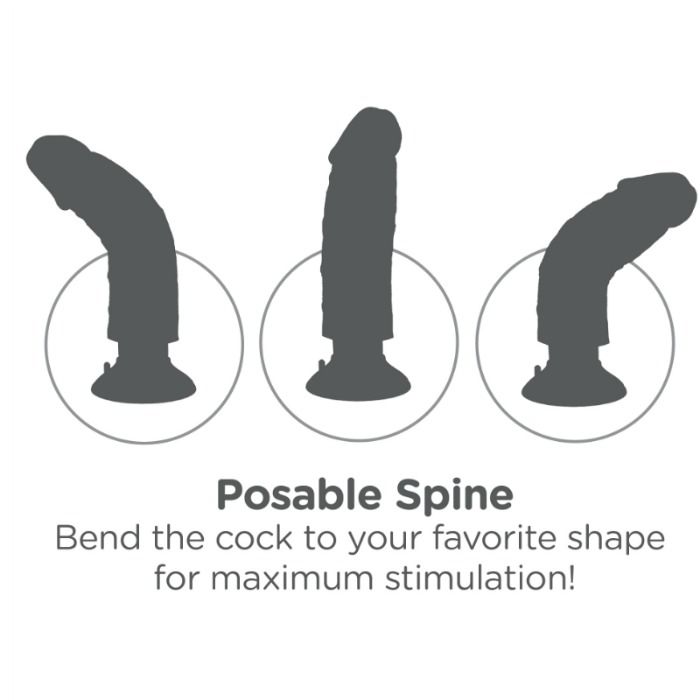 Dildo, King Cock - Vibrantor cu Testicule, 25.5 CM Negru