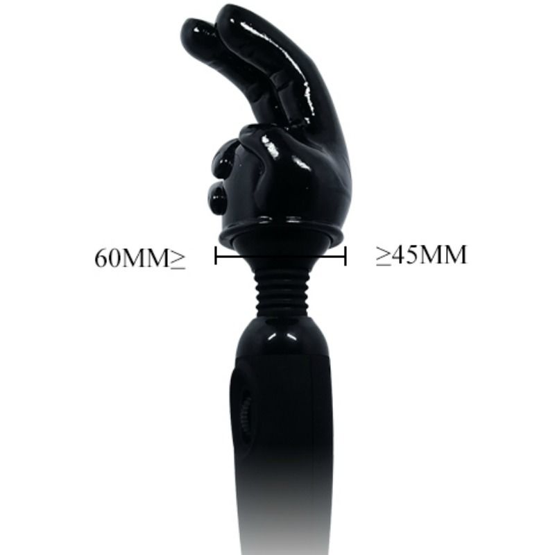 Capat Masaj Interschimbabil pentru Vibrator de Mana, Baile - Power Head, Forma de Mana, Negru