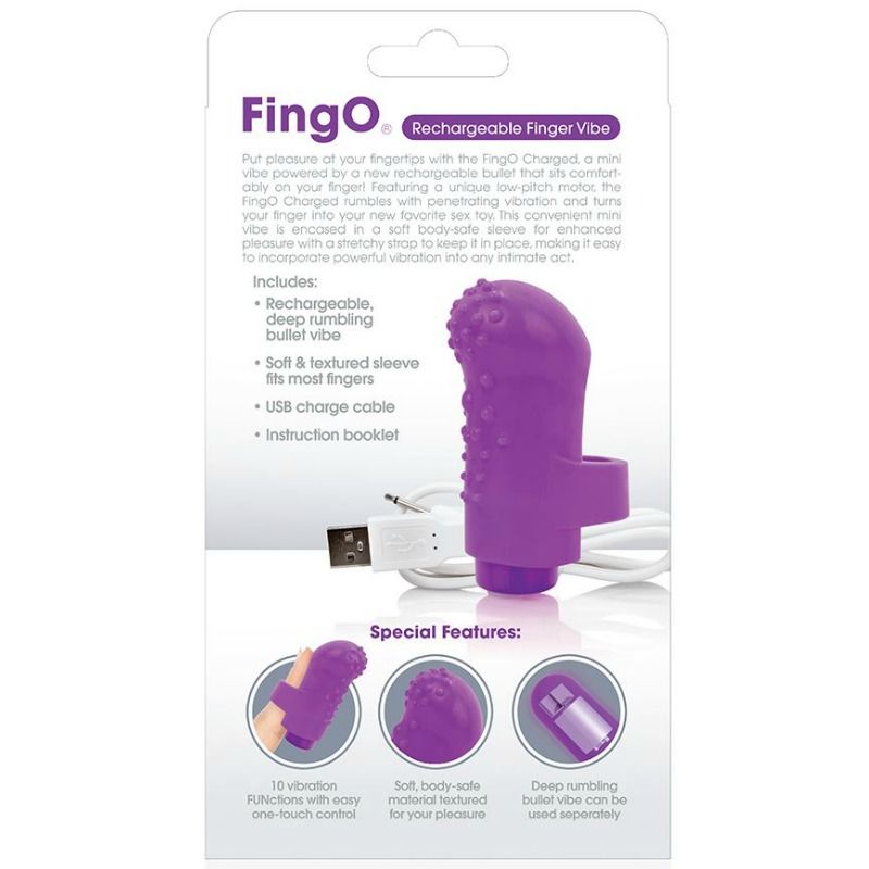 Vibrator de Deget, Screaming O - Fing O Thimble, Reincarcabil USB, Olilac