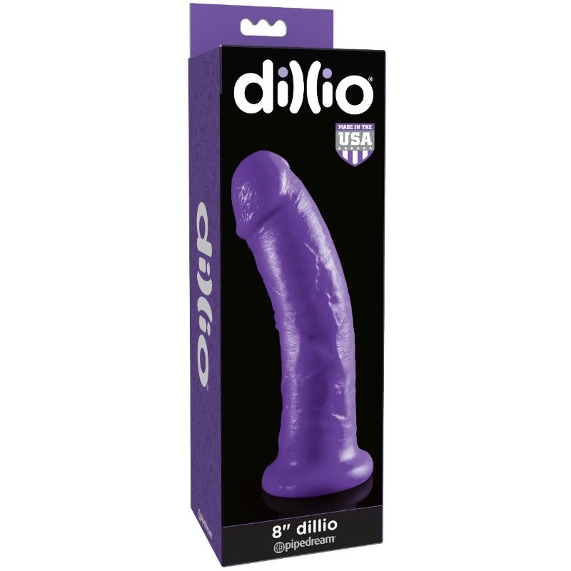 Dildo, Pipedream - Dillio, Baza cu Ventuza Puternica, 20,32 CM / Mov