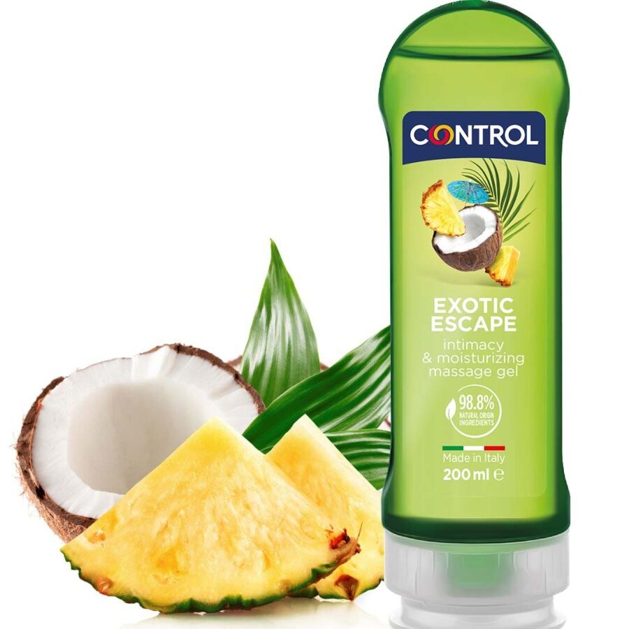 Gel de Masaj si Lubrifiant 2 in 1, Control - Masaj si Placere Exotic, Hidratant, 200 ML