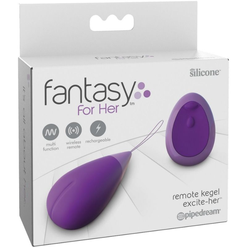 Vibrator Kegel, Fantasy For Her - Excite-Her, cu Telecomanda