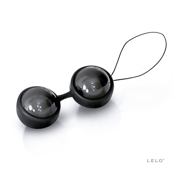 Bile Kegel, Lelo - Luna Beads Noir, Vibratii Subtile, D - 29 Mm