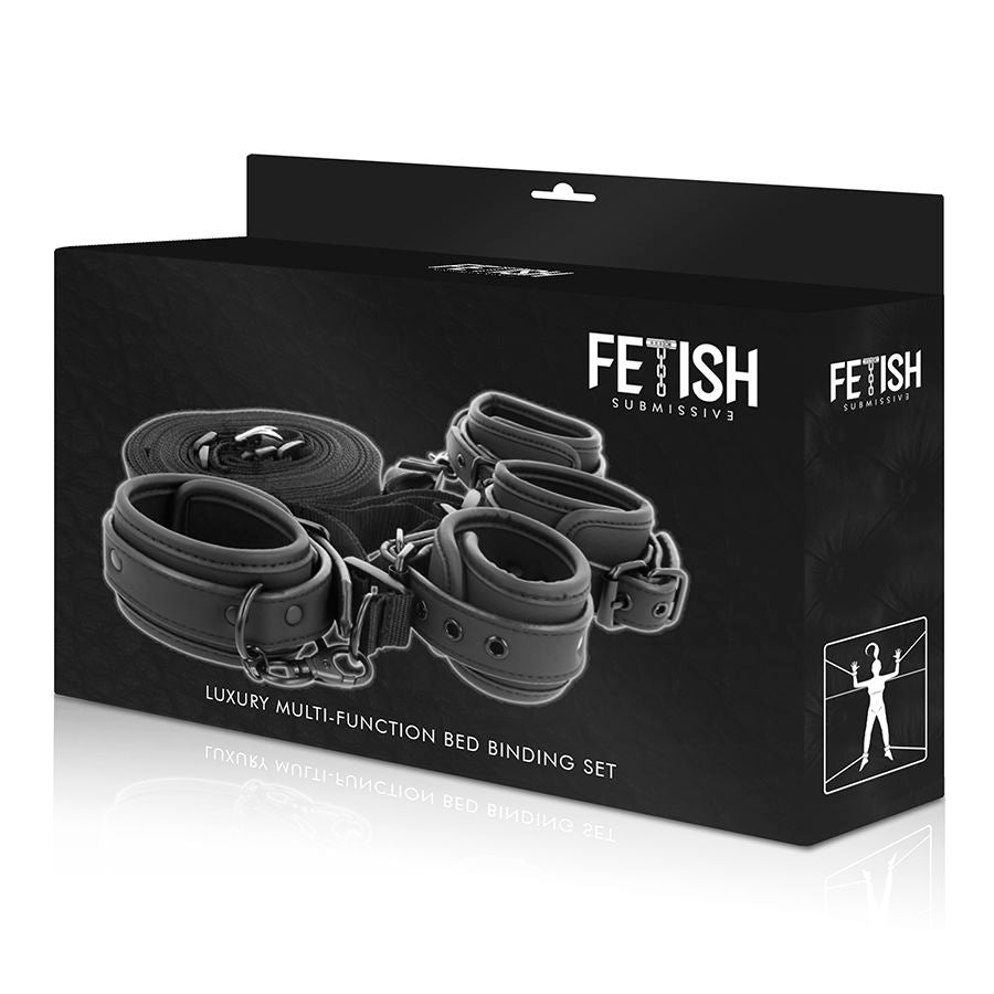 Set Catusi si Legaturi, Fetish Submissive, cu Captuseala din Neopren, 4 Curele Ajustabile 180 CM
