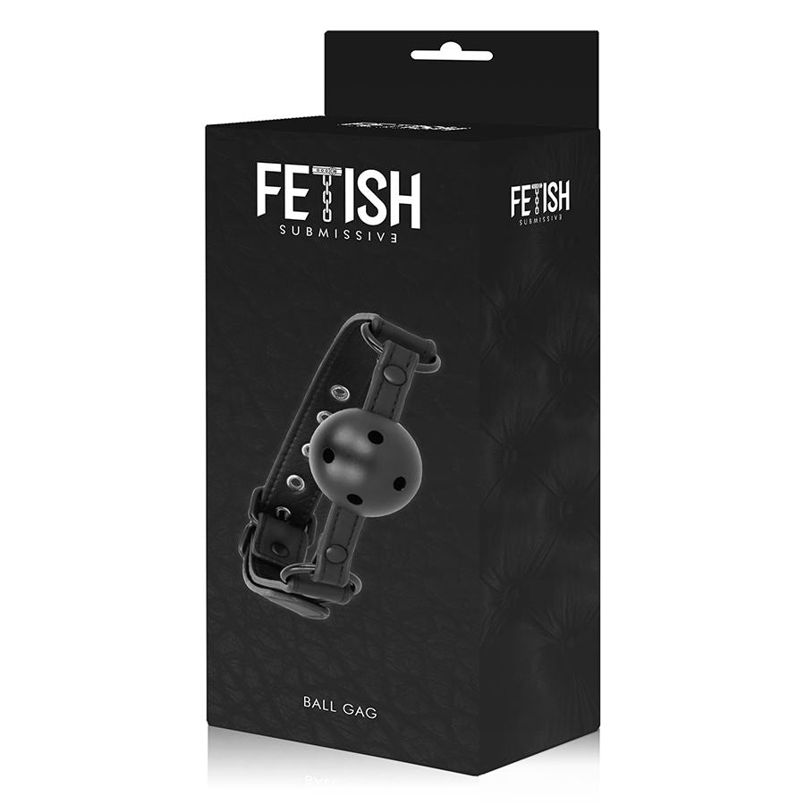 Gag, Fetish Submissive - Vegan Breathable, cu Orificii de Respiratie, D - Bila 4.5 CM