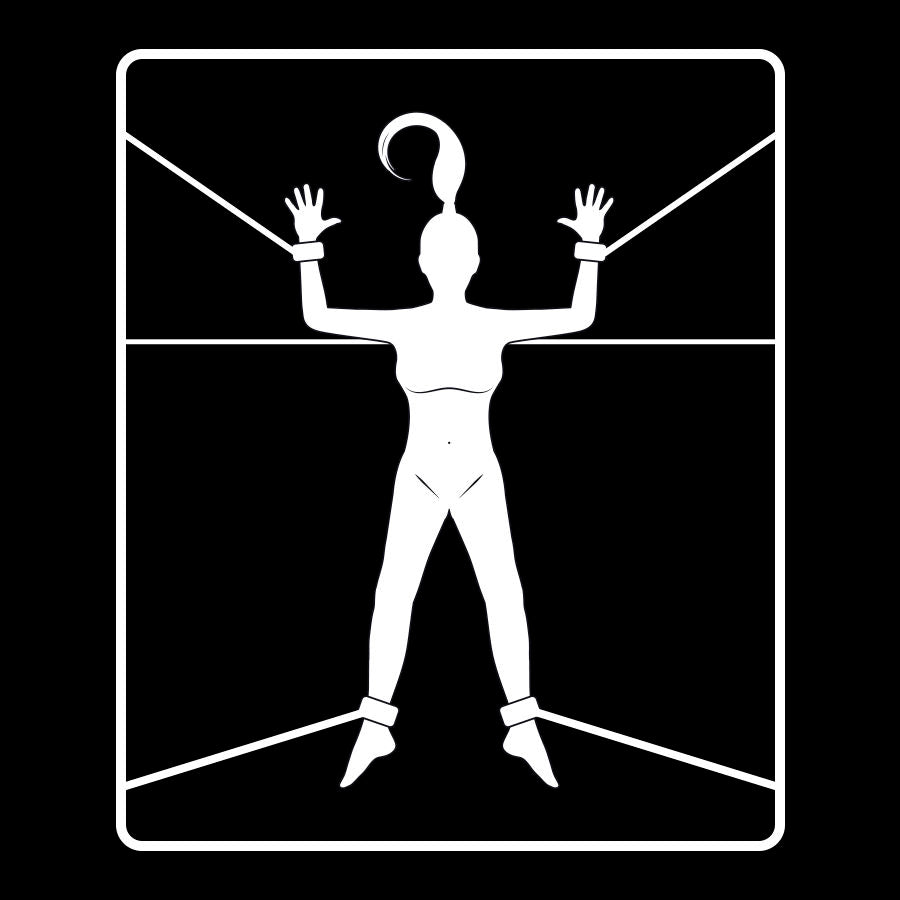 Set Catusi si Legaturi, Fetish Submissive, cu Captuseala din Neopren, 4 Curele Ajustabile 180 CM