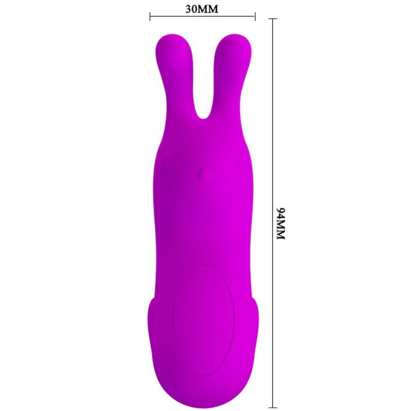 Vibrator de Deget, Pretty Love - Smart Rechargeable Thimble With Rabbit, 7 Moduri de Vibratie