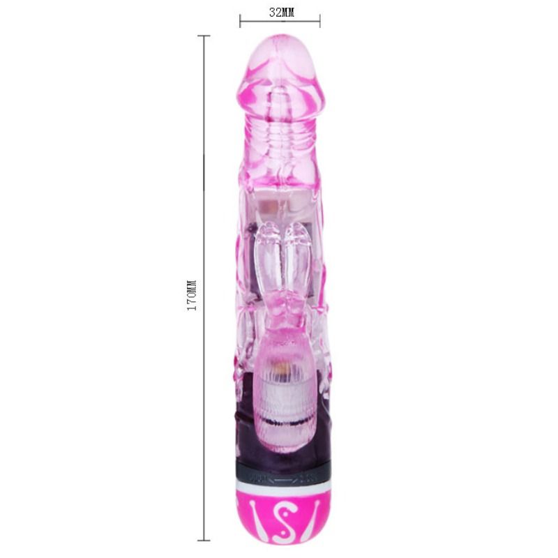 Vibrator Rabbit, Baile, 10 Moduri de Vibratie, Roz