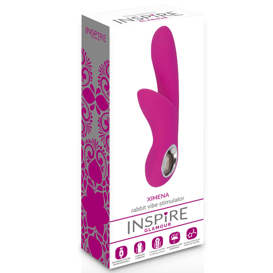 Vibrator Rabbit, Inspire - Glamour Ximena, Reincarcabil USB, Mov