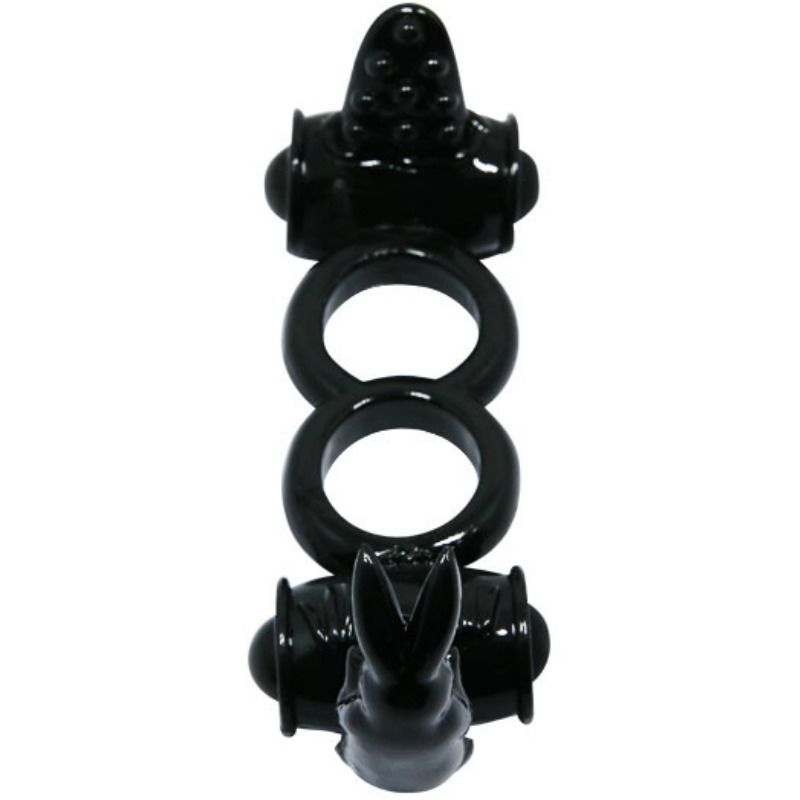 Inel Vibrator, Baile - Sweet Ring, Bilute Vibratoare Duble, Negru