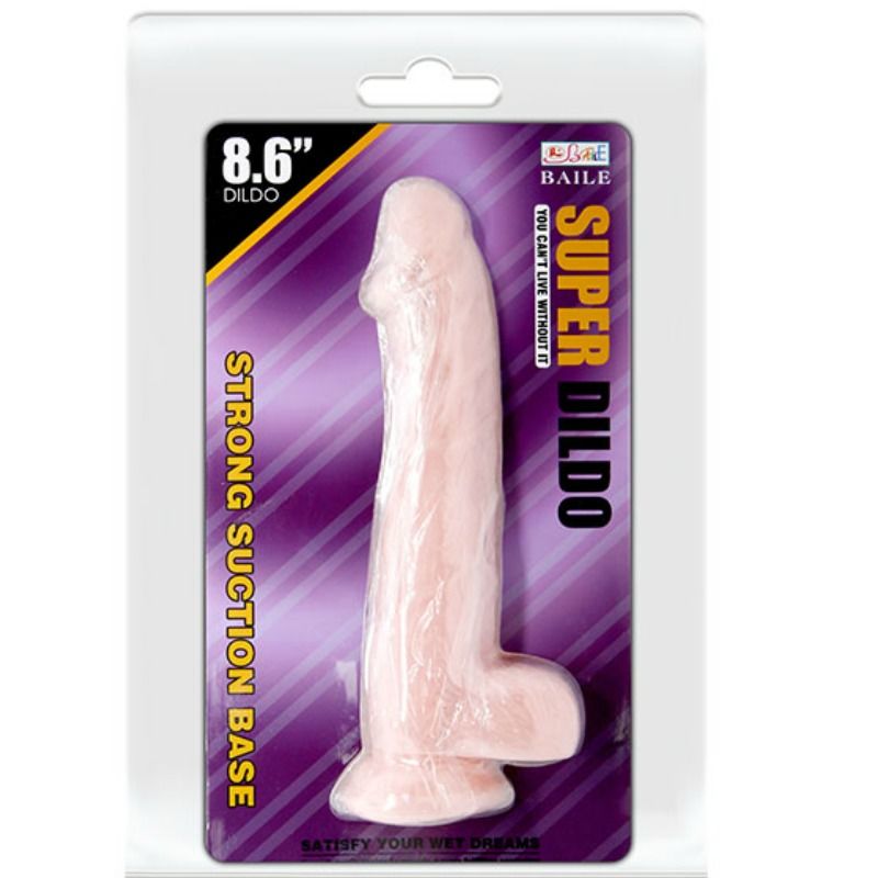 Dildo, Baile - Super Realistic, Ventuza Puternica, 22 CM