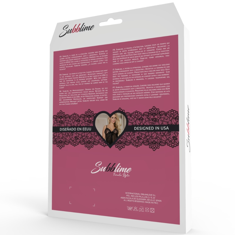 Babydoll, Subblime - Halter Neck, cu Dantela, Negru S/M