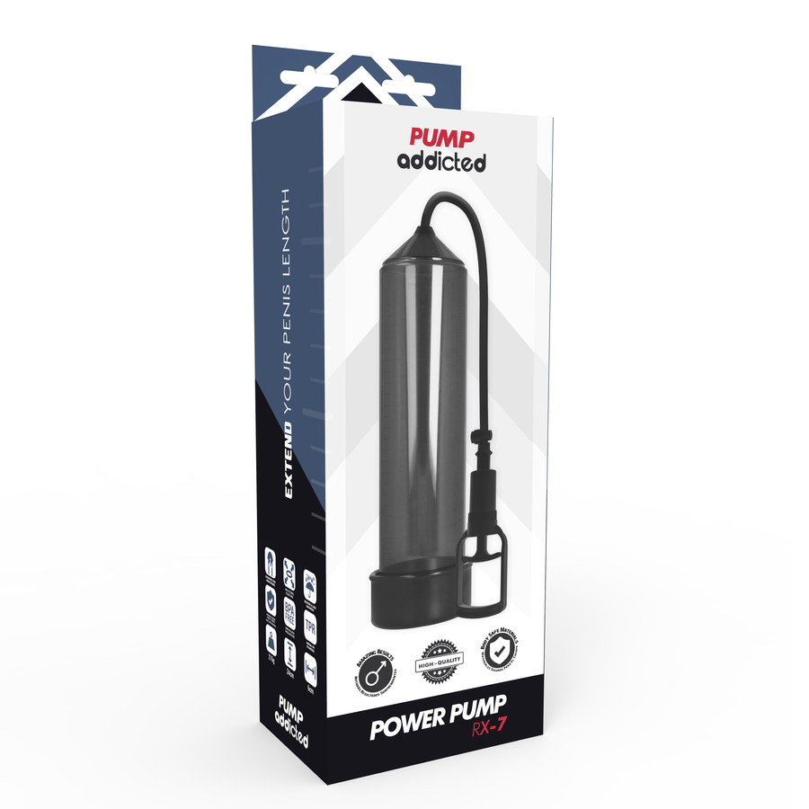 Pompa Marire Penis, Addicted - RX7, Sistem Vacuum, Transparent