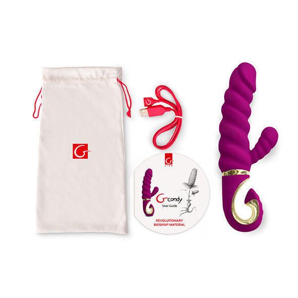 Vibrator Rabbit, G-Vibe - GCandy, 2 Motoare Puternice, Sweet Raspberry