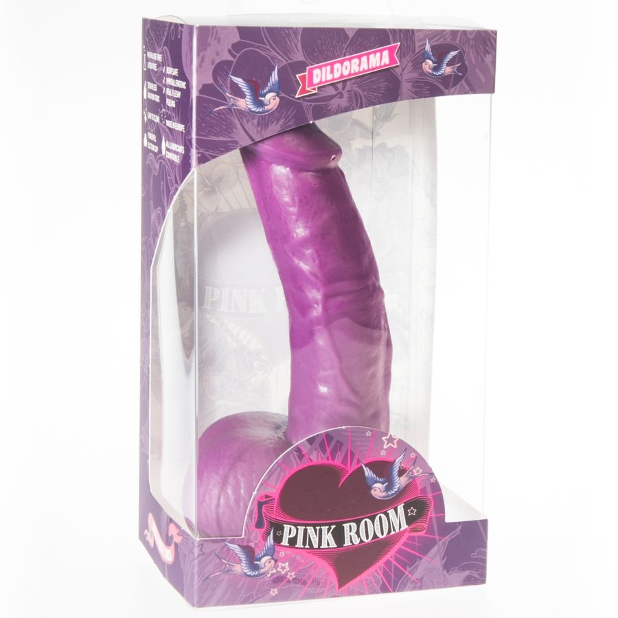 Dildo Realistic, Roz Room - Connor, Ventuza Puternica, 16 CM Purple
