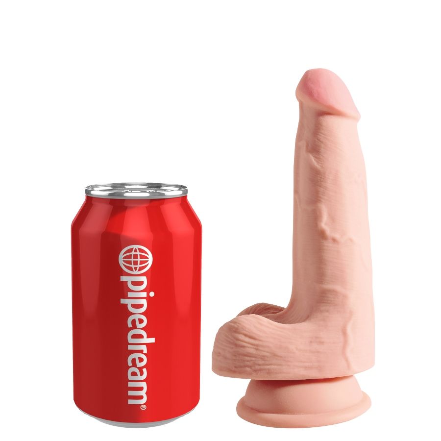 Dildo, King Cock - Plus Triple Density, cu Testicule, 13 CM