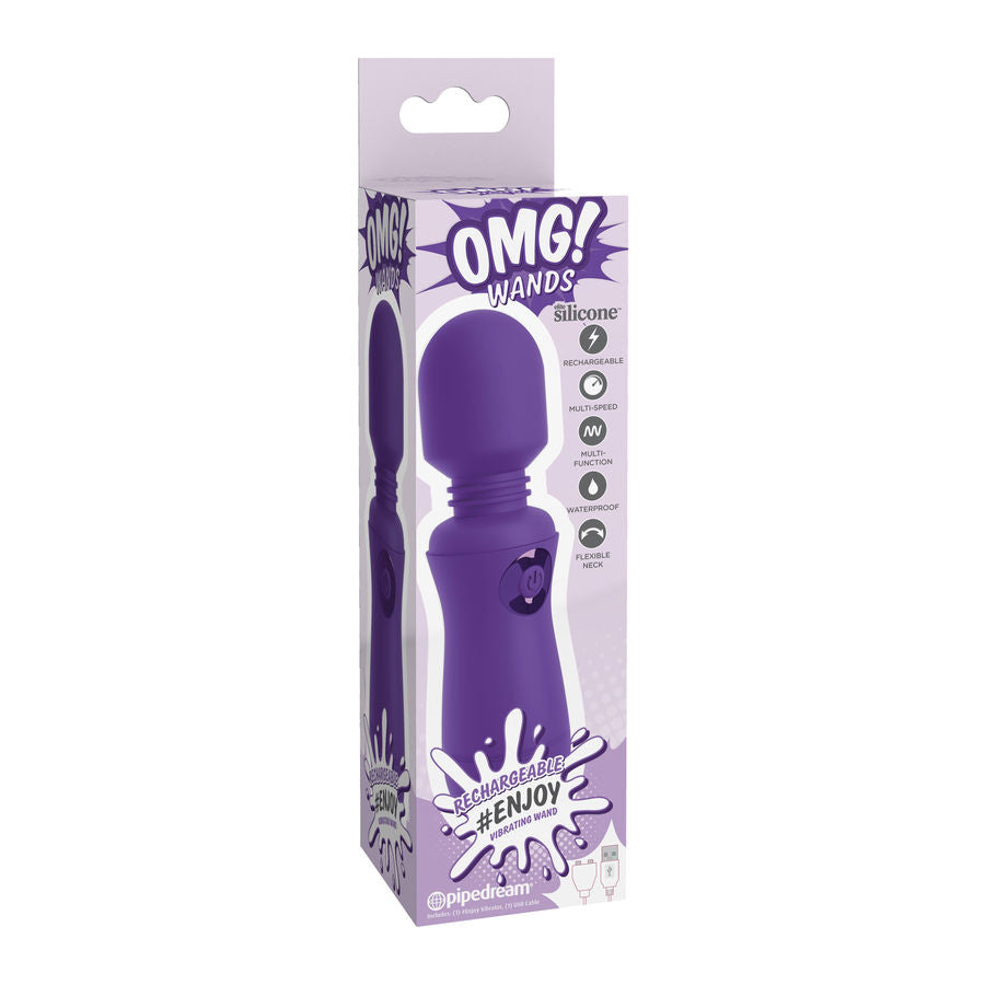 Vibrator Wand, OMG - Enjoy, Vibratii Puternice, 15.24 CM / Lilac
