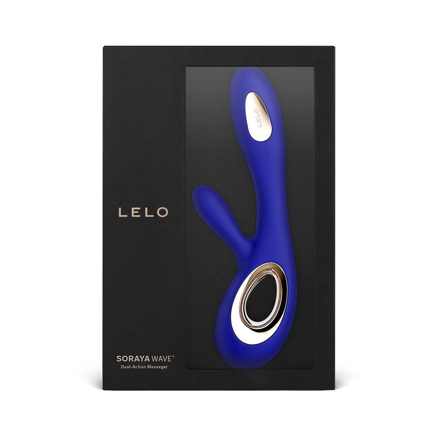 Vibrator Rabbit, Lelo - Soraya Wave, Tehnologie WaveMotion, Albastru