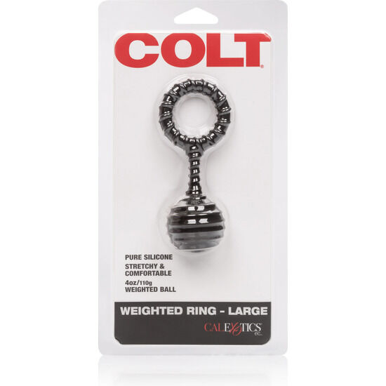 Inel Penis, CalExotics - Colt Weighted Ring, Silicon cu Greutate 110 g, Large 3 CM
