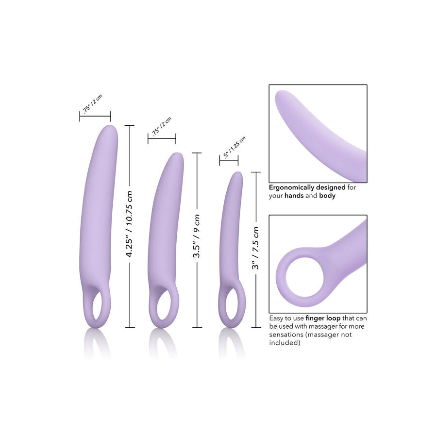 Set Dilatoare Vaginale, CalExotics - Dr Laura Berman Alena, Silicon, 3 Bucati