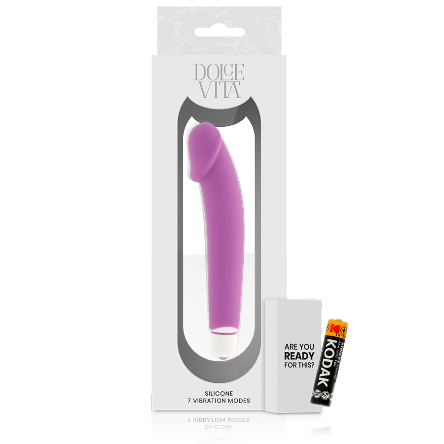 Vibrator Clasic, Dolce Vita - Realistic, 7 Programe de Vibratie, 158 x 31 mm / Mov