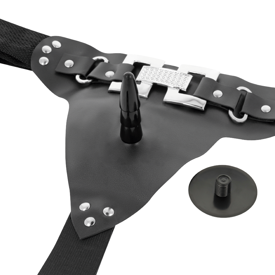 Ham Strap On, Harness Attraction - Deluxe Harness, cu Vibratie Realistica, 18 x 4.5 CM