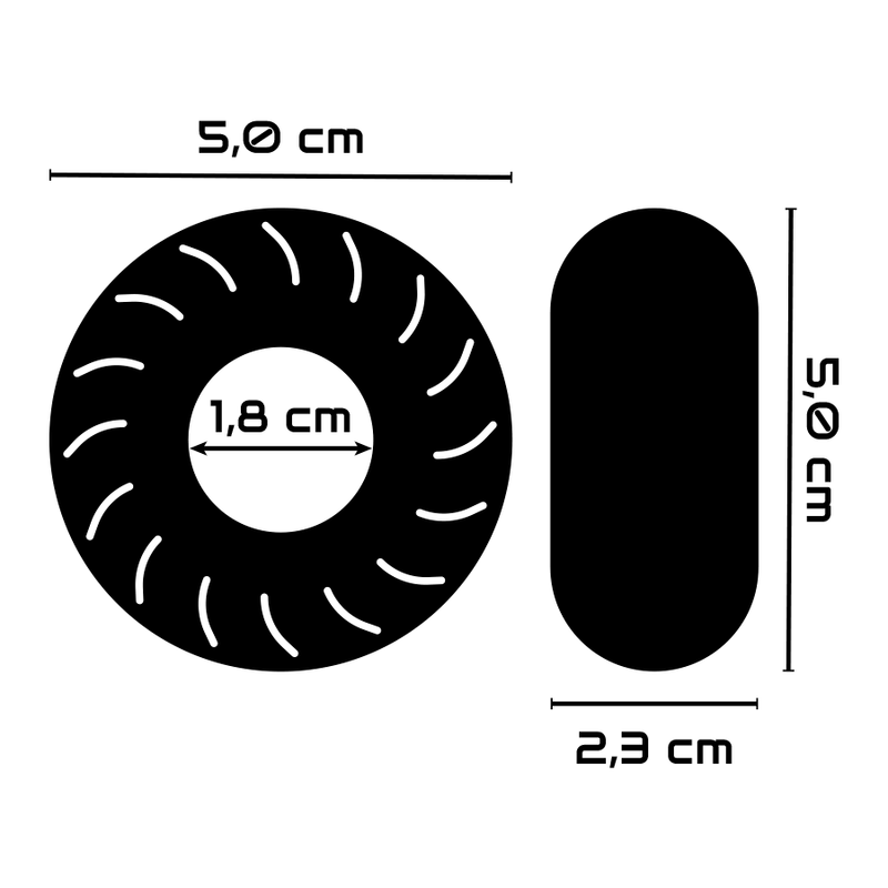 Inel Penis, Powering - PR08, Super Flexibil si Rezistent, 5 CM Negru