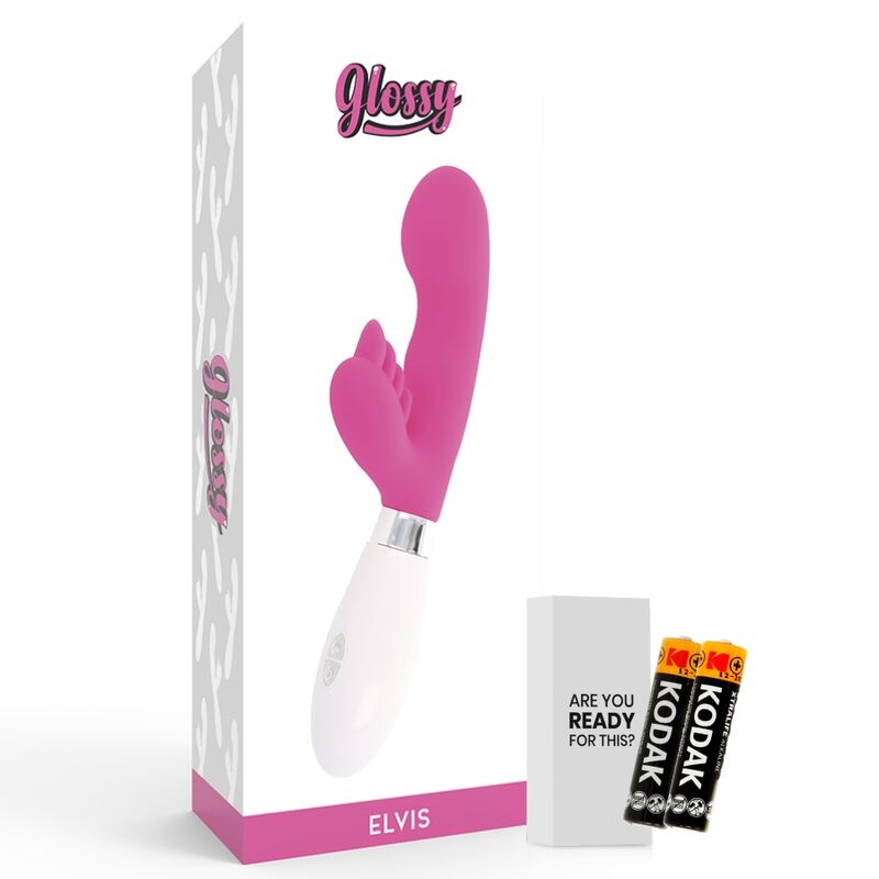 Vibrator Rabbit, Glossy - Elvis, 10 Functii si 2 Motoare, Roz