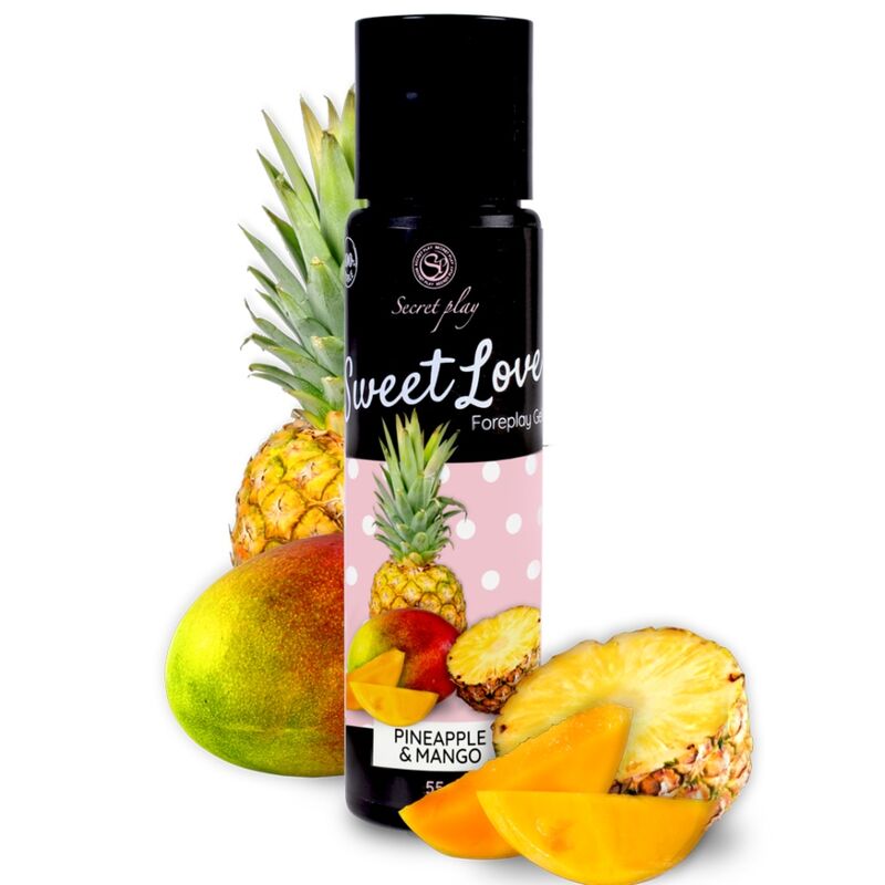 Lubrifiant, Secret Play - Mango & Pineapple Sweet Love, 100% Comestibil, 60 ML